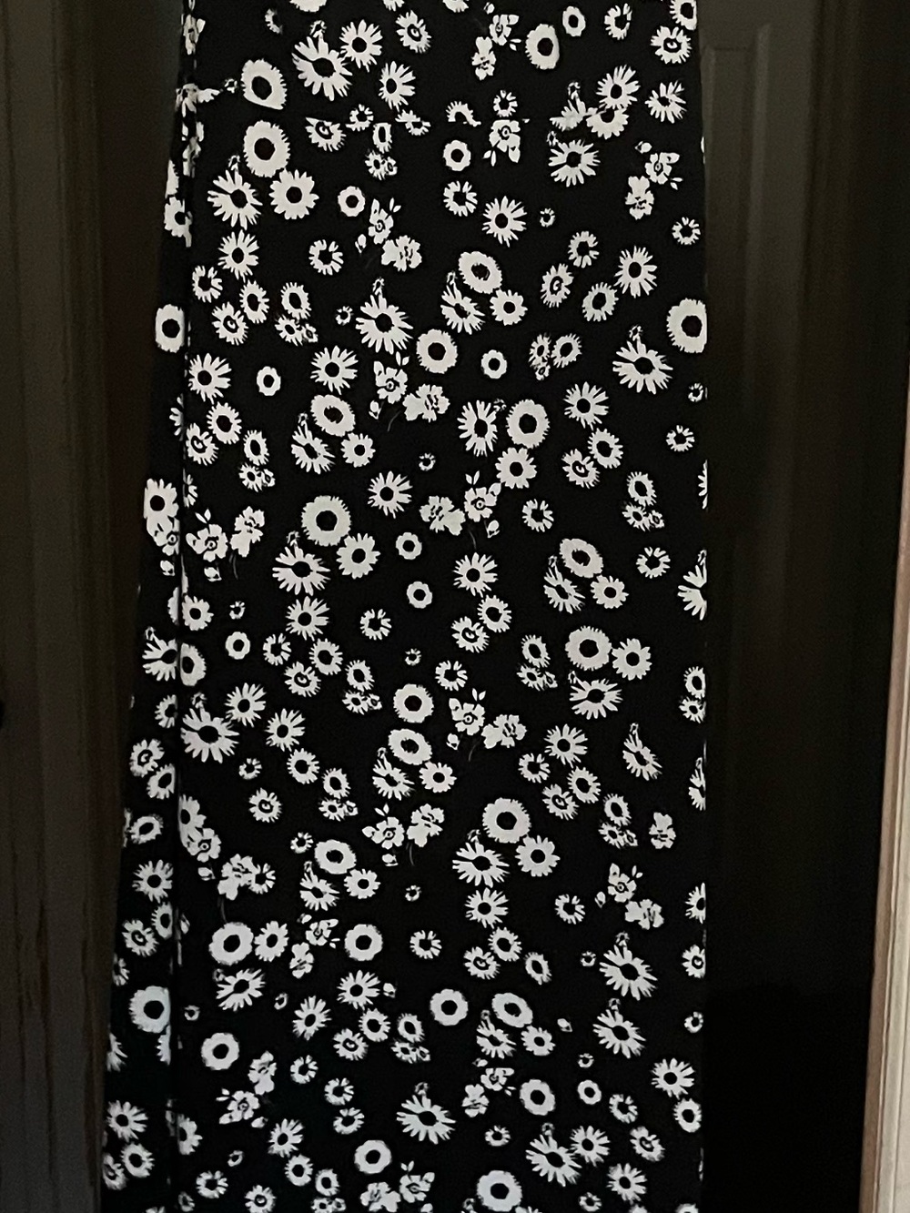 Candie's Black and White Floral Maxi Skirt